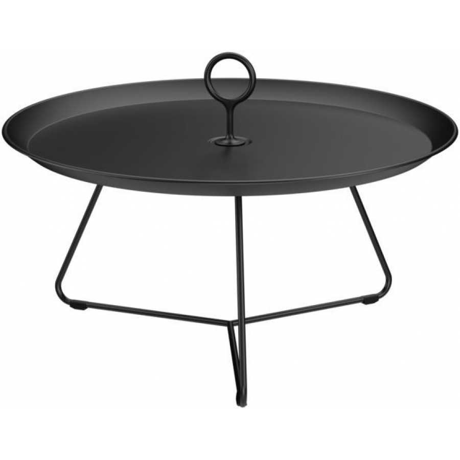 Houe Eyelet Outdoor Round Shape Coffee Table Black Colour Garden